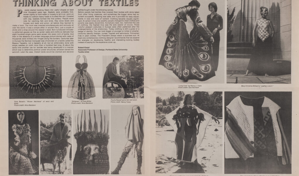 ODYCRAFT exhibition newsprint catalog with images of wearable art
