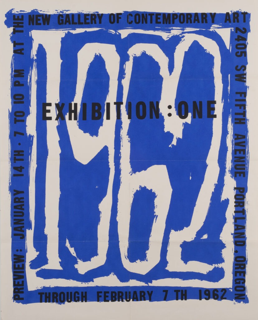 Flyer for the first exhibition in 1962 at the New Gallery of Contemporary Art