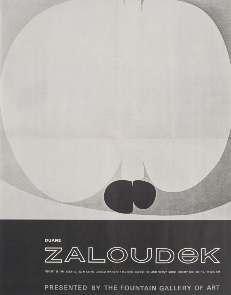 Duane Zaloudek exhibition poster