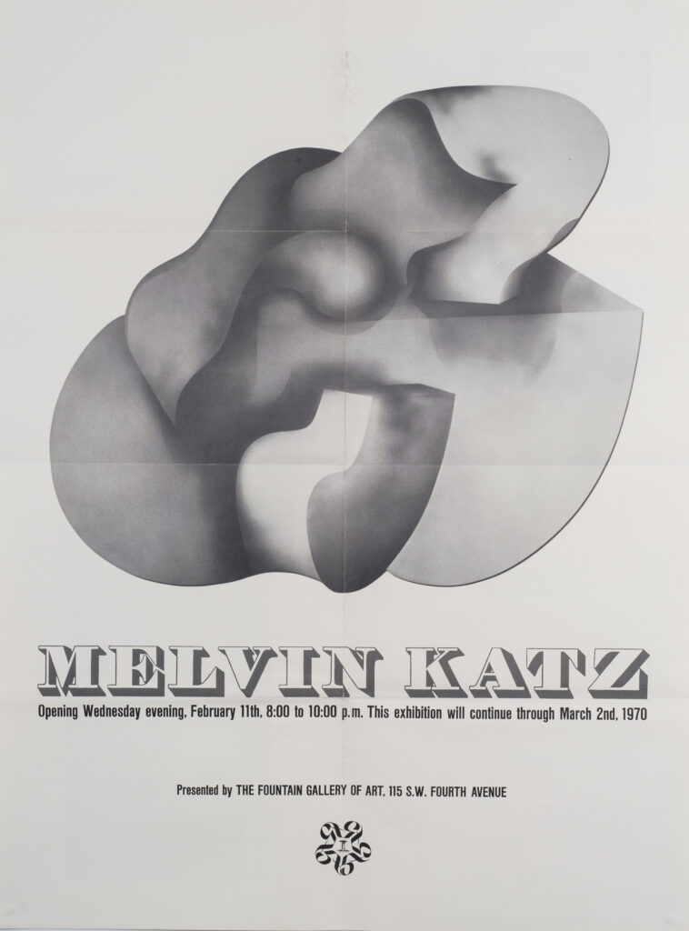 Poster for Mel Katz exhibition