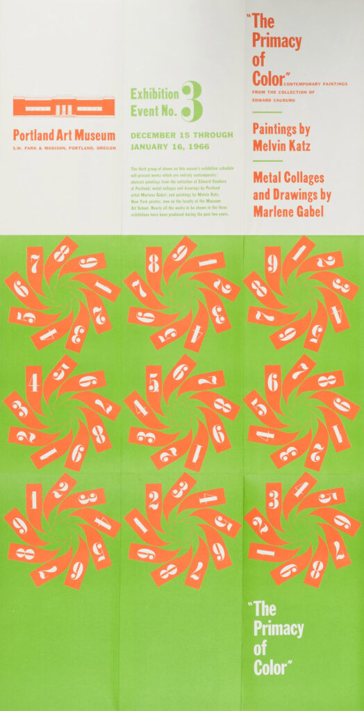 Poster for three exhibitions at the Portland Art Museum
