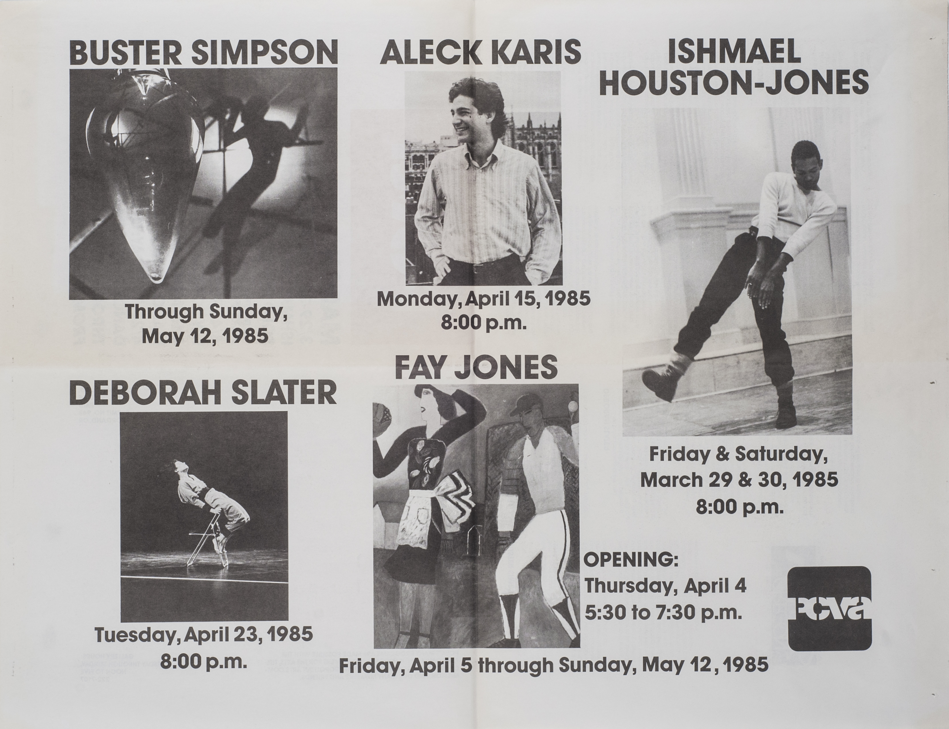 Poster for PCVA artists in 1985
